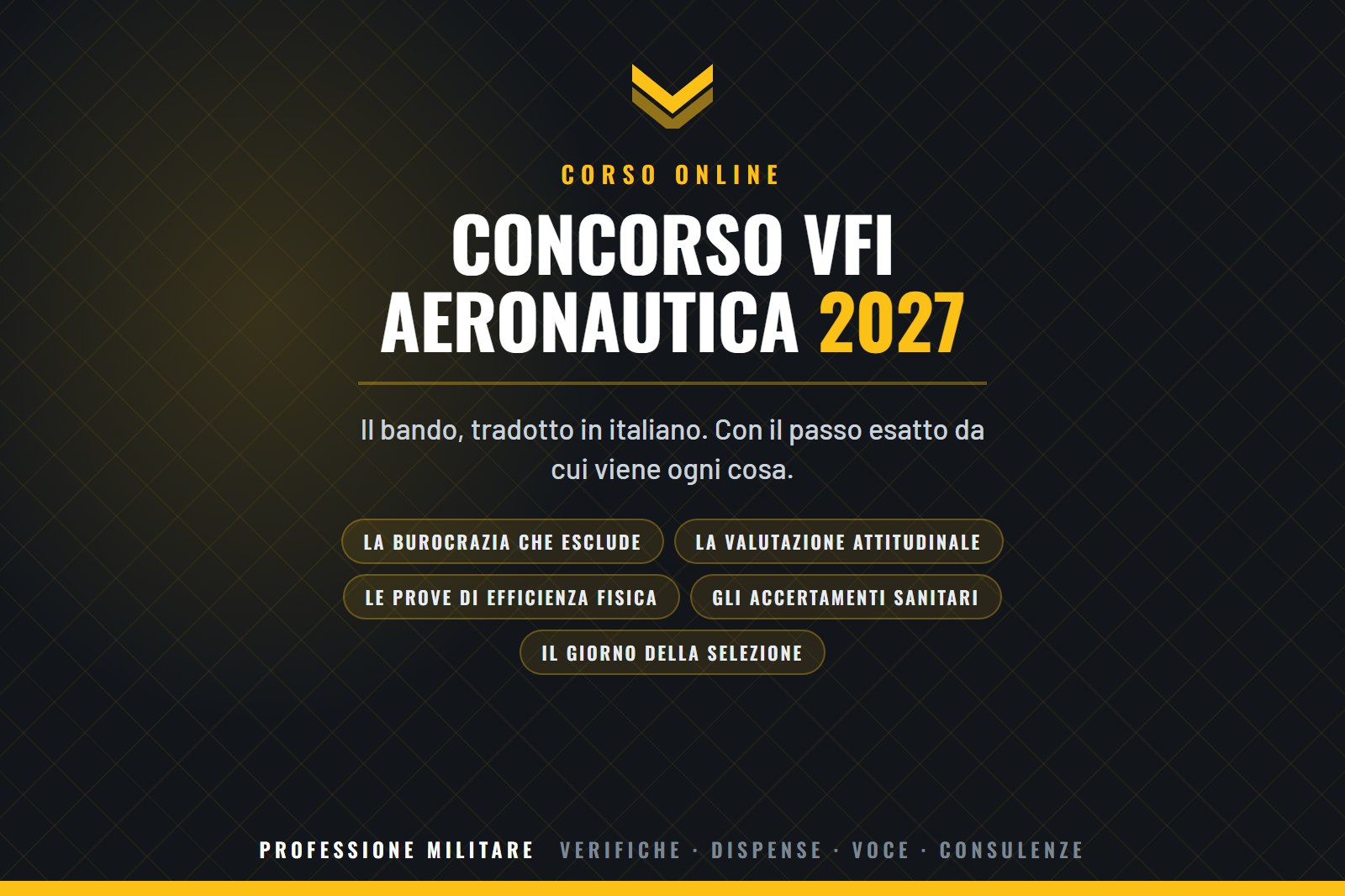 Concorso VFI Aeronautica Militare 2027